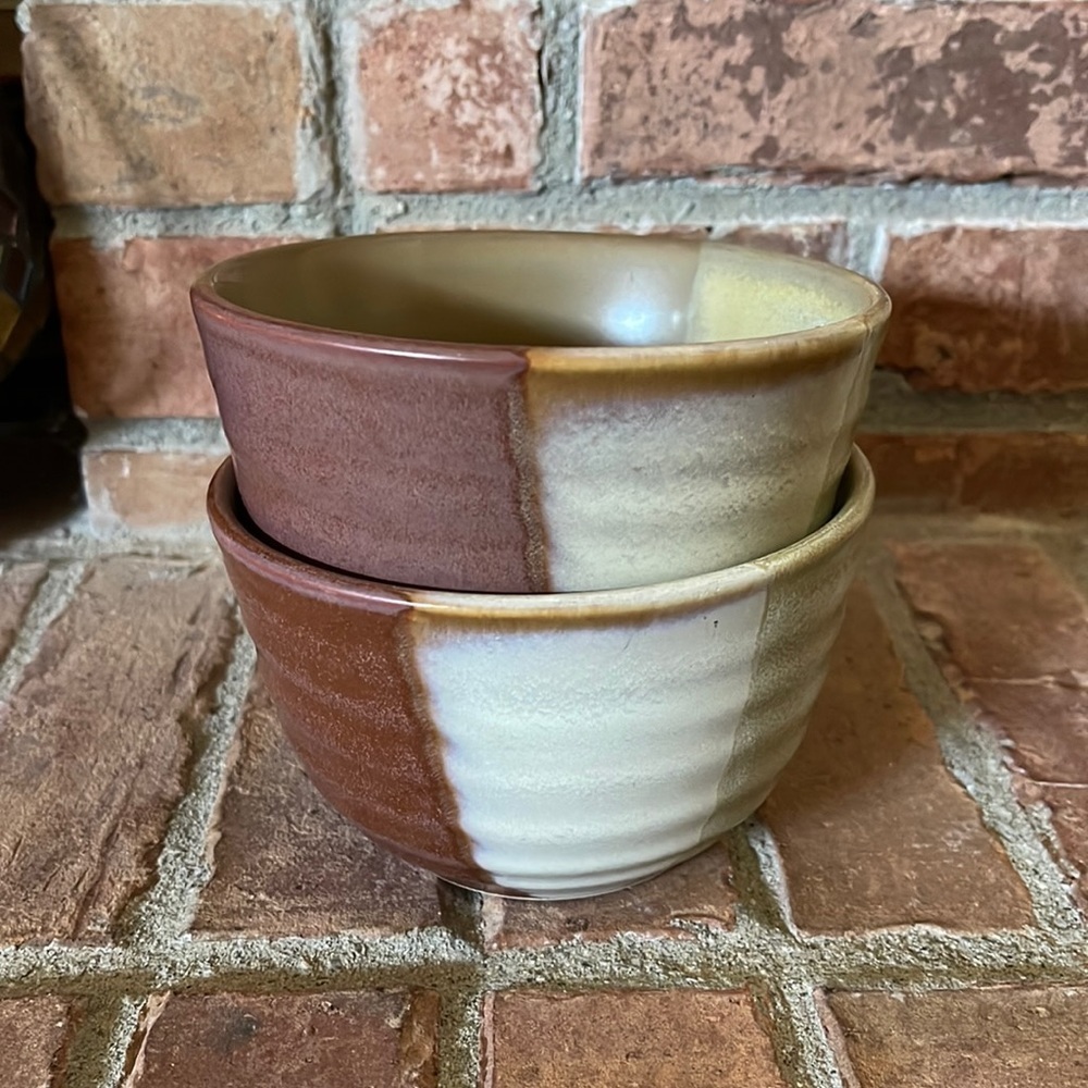 Sango Gold Dust Sienna Ice Cream Dish Bowls Set of 2